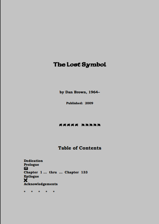 The Lost Symbol